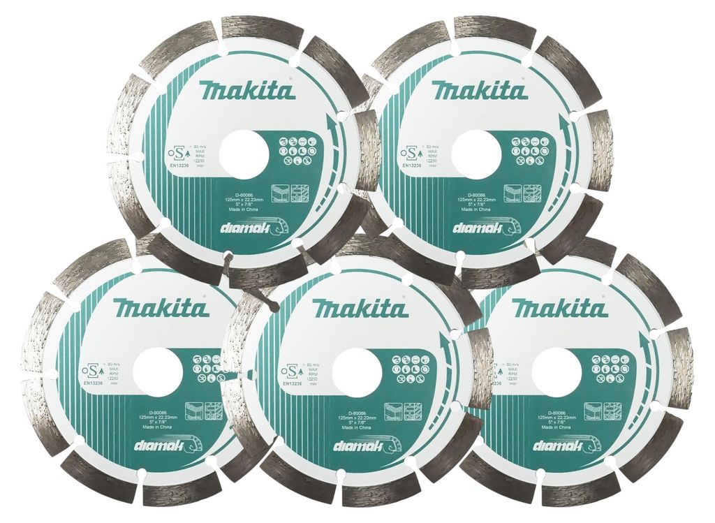 Makita 5x Diamak Diamanttrennscheibe 125 x 22,23 mm ( 5x Produktbild 