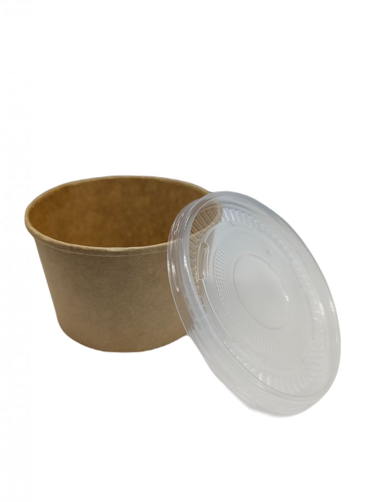 375 16 oz Soup to Go Schalen Suppenschalen braun mit Deckel 450 ml