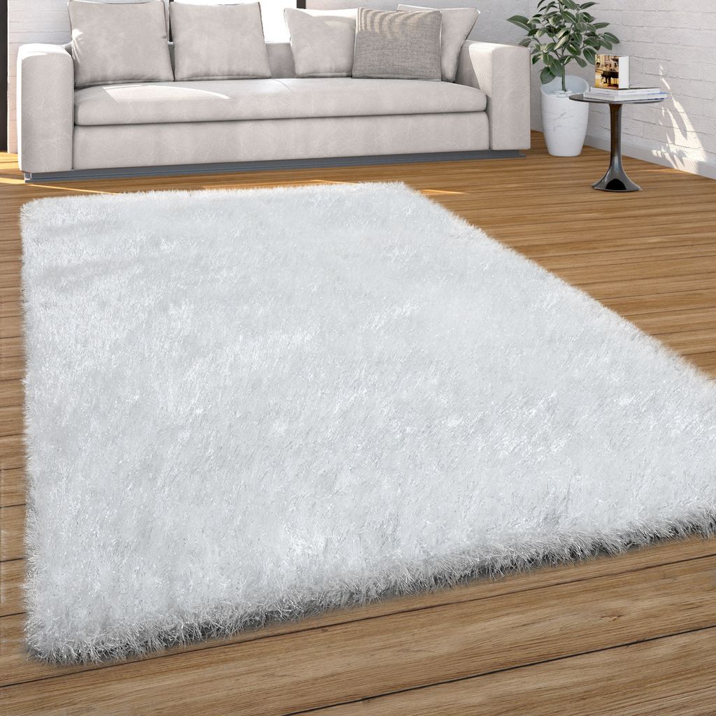 Hochflor Teppich Wohnzimmer Schlafzimmer Shaggy Weich Modern Pastell Einfarbiges Design Grösse 80x150 cm