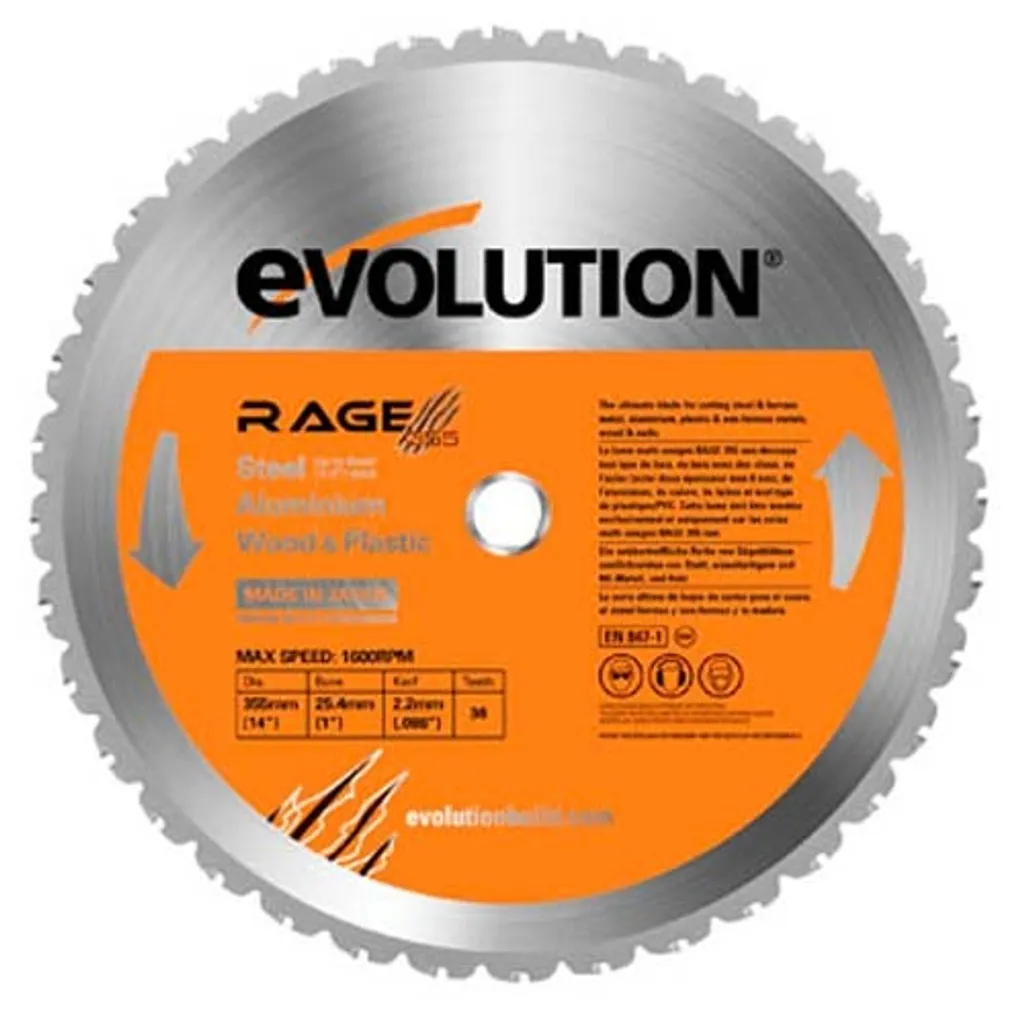 Lame 355 mm Evolution Lamrage2 multi-usages avec dents carbure renforcées