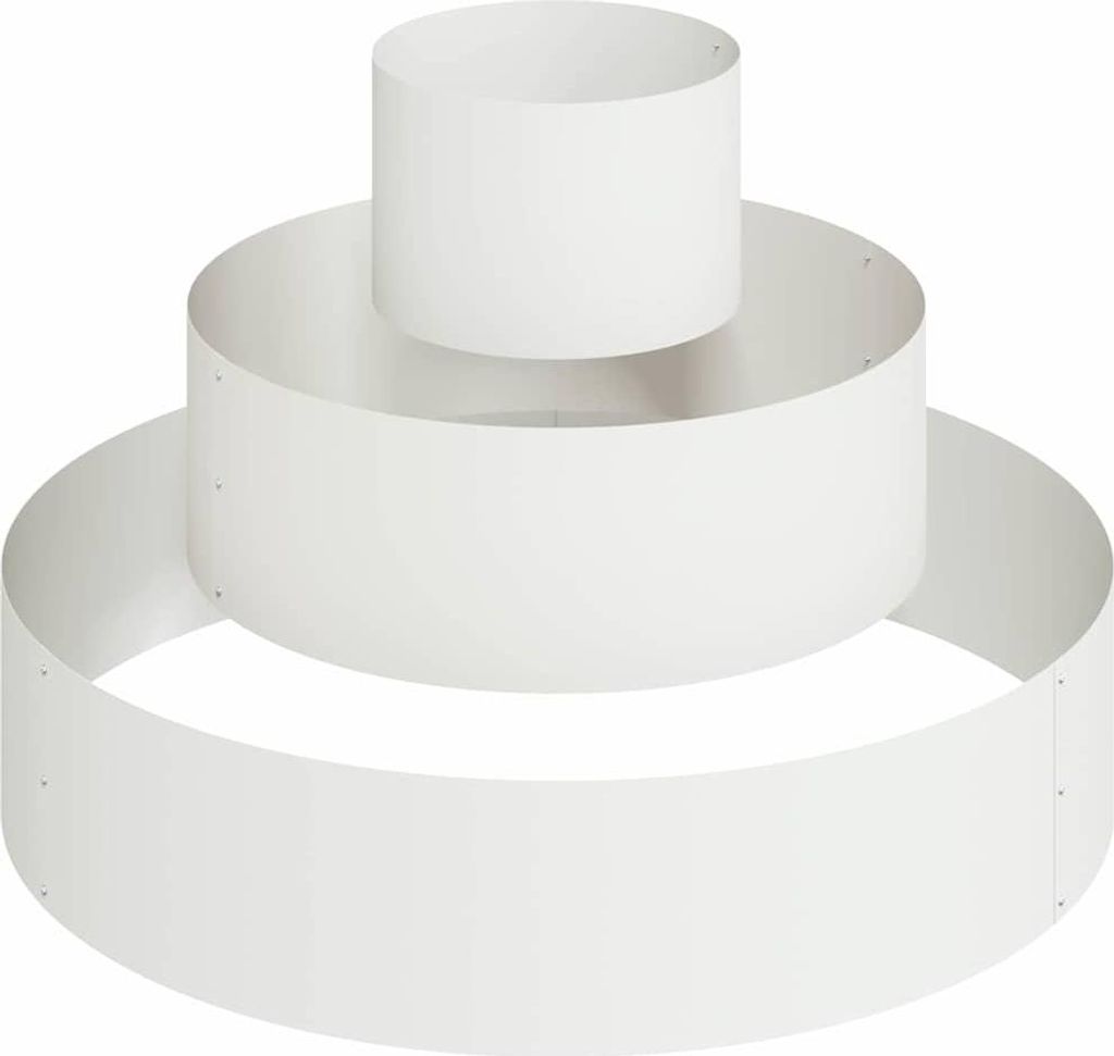 Garten-Pflanzgefäß Weiß 90 x 90 x 20 cm Kaltgewalzter Stahl