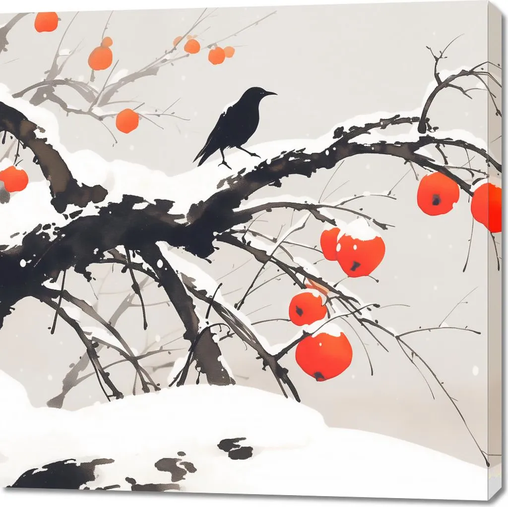 Quadro 100x100 cm Acquerello orientale