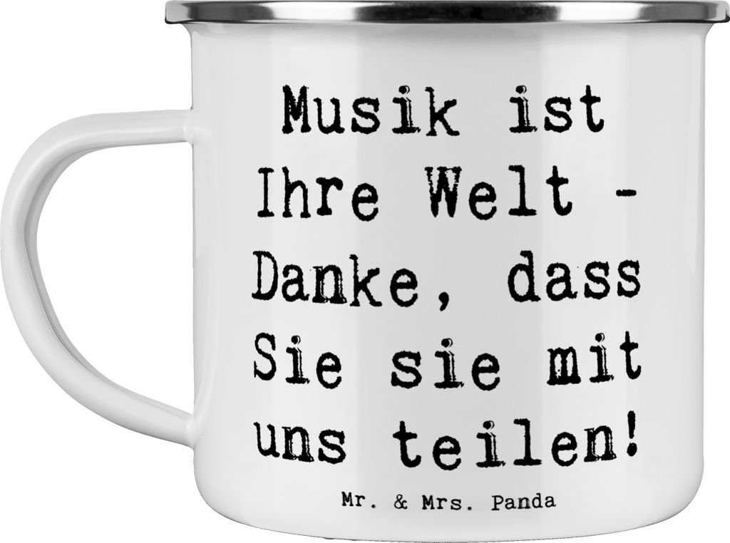 Mr. & Mrs. Panda Teetasse Spruch Musiklehrer Danke - Weiß - Geschenk, Musik, Wertschätzung, Teebecher, sagen, becher emaille, Haferl, Inspiration...