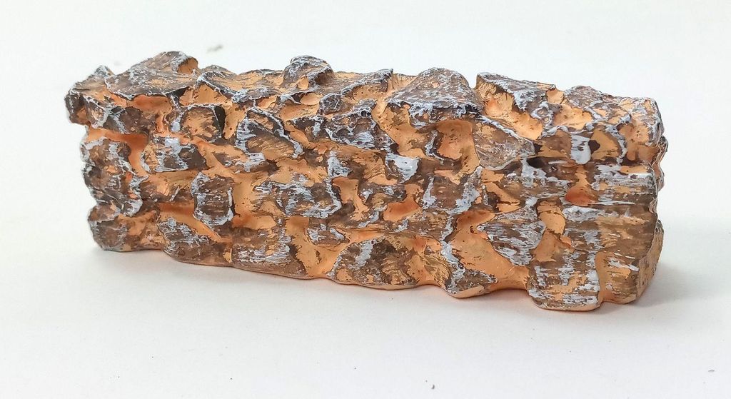 Miniatur Steinmauer aus Poloyresin für Weihnachtskrippe. 11,5x3,5x3 cm