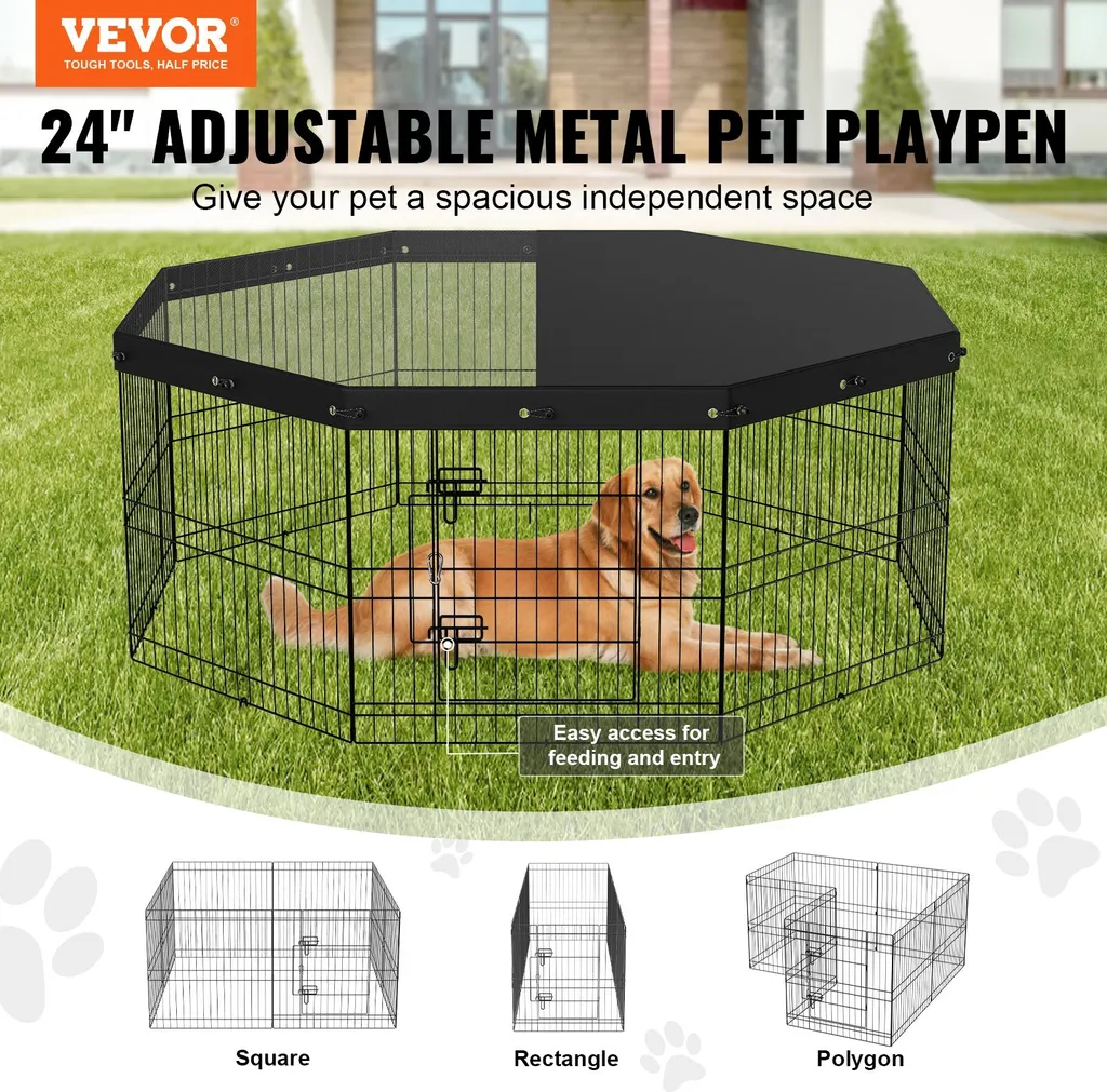 Parc pour chiots pliable idéal pour éducation et jeux extérieurs
