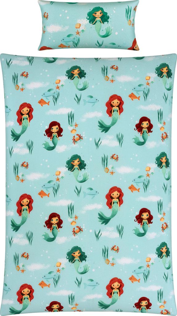 REDBEST Kinder-Bettwäsche türkis 1x 135x200 cm + 1x 40x80 cm