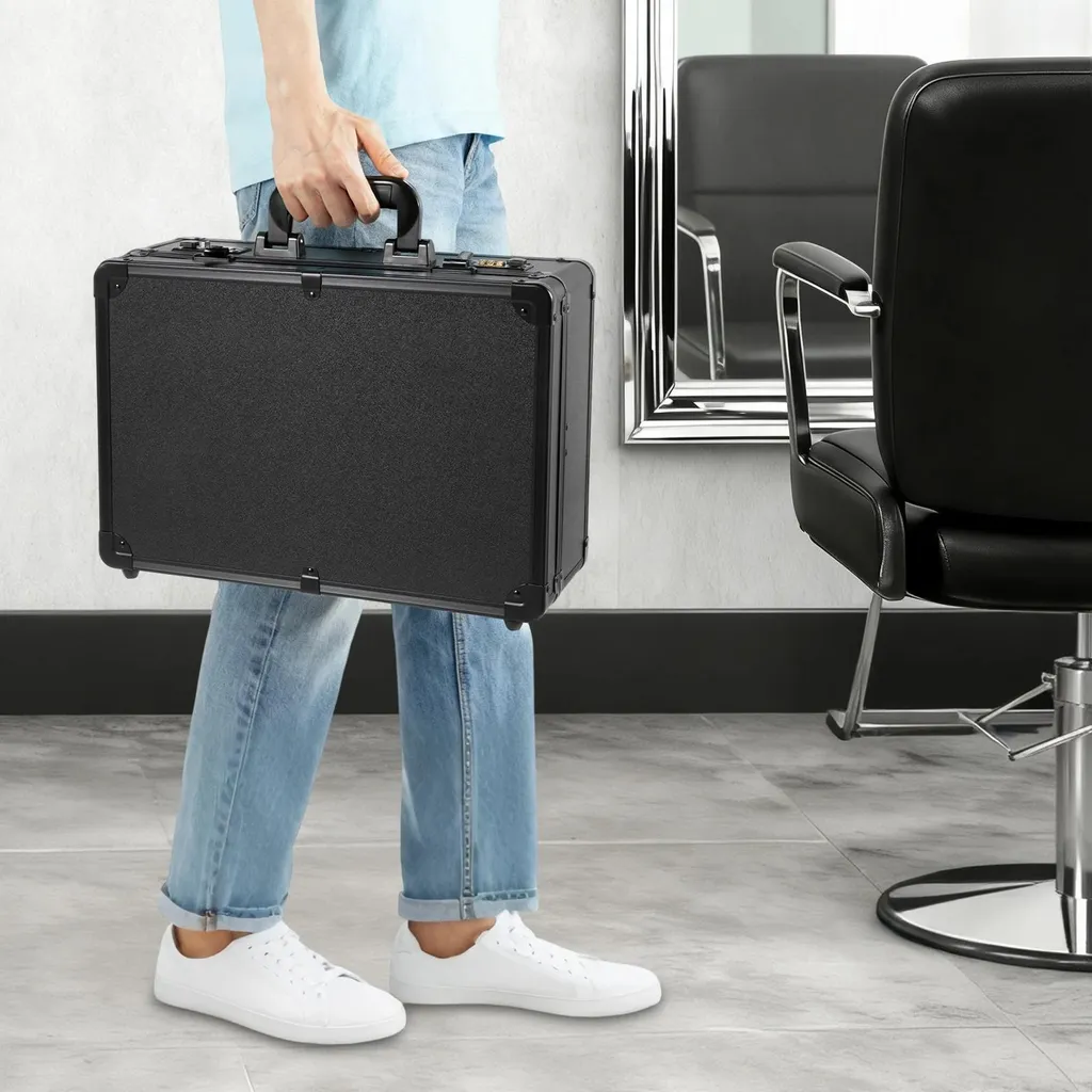 Valise de coiffure professionnelle à compartiments et serrure à code