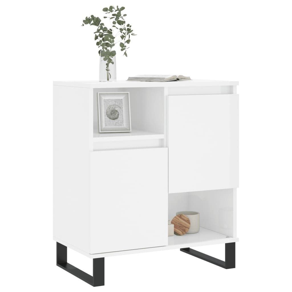 Cloris Designermöbel Sideboard Hochglanz-Weiß 60x35x70cm Holzwerkstoff - 2026Neu643596 - Kommoden