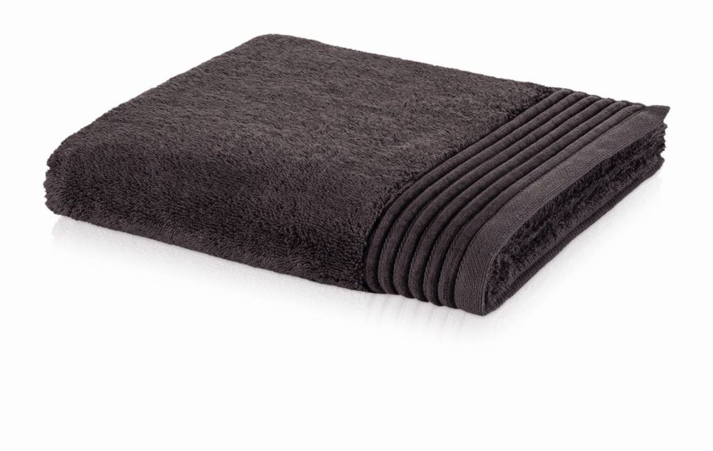 Möve Handtücher Uni Loft mit Chenillebiesen Anthrazit 30x30