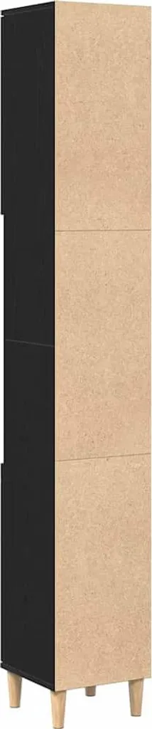 Mobile Bagno Colonna Rovere Nero 30x30x190 cm - Maison Exclusive - 6