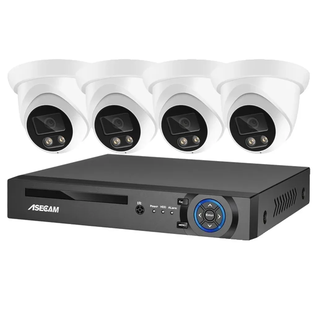 Surveillance extérieure 4K 8MP caméra nocturne couleur IA pour maison
