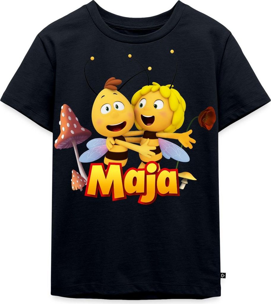 Spreadshirt Biene Maja Freundschaft Mit Willi Kinder Premium T-Shirt, 98/104 (2 Jahre), Navy