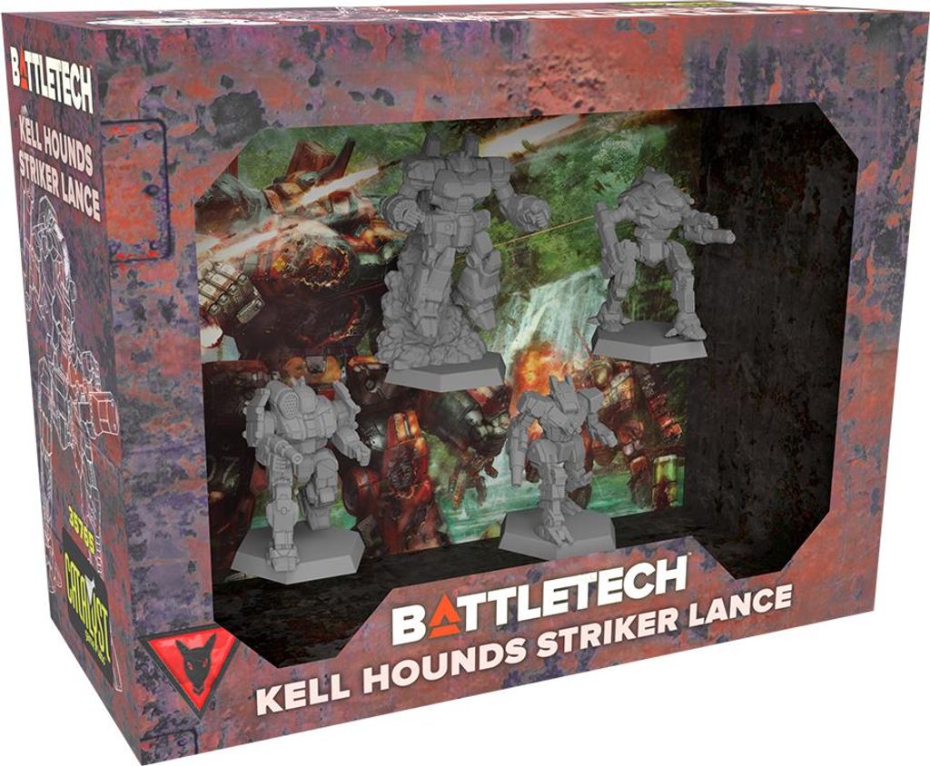 BattleTech Kell Hounds Striker Lance - Miniaturen-Spiel -Zubehör - ENG Edition