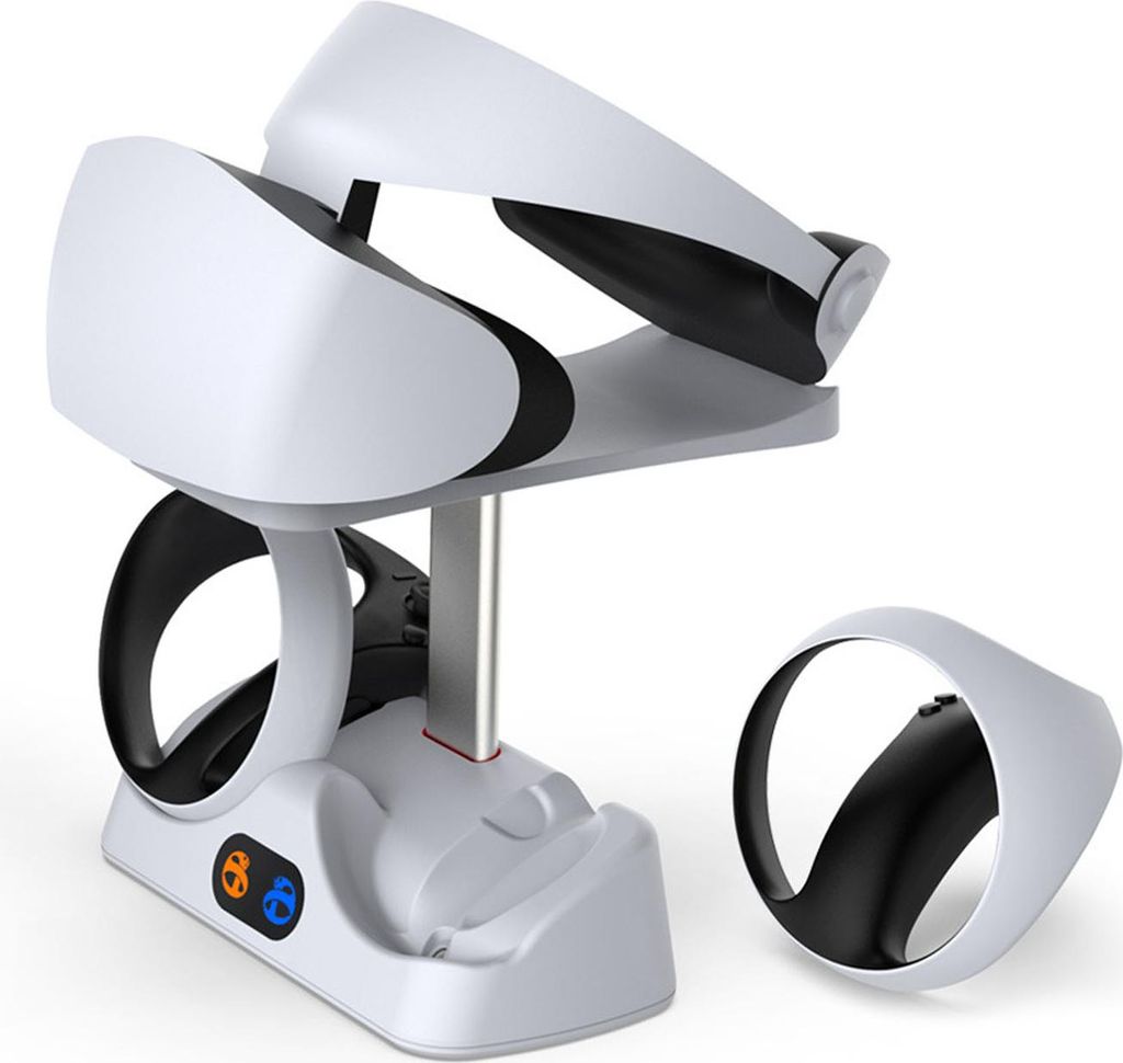 Ladestation mit LED-Anzeige, schnelles Aufladen, magnetische Saugnapf-Aufbewahrungsbasis für VR2-Controller, Griffladung