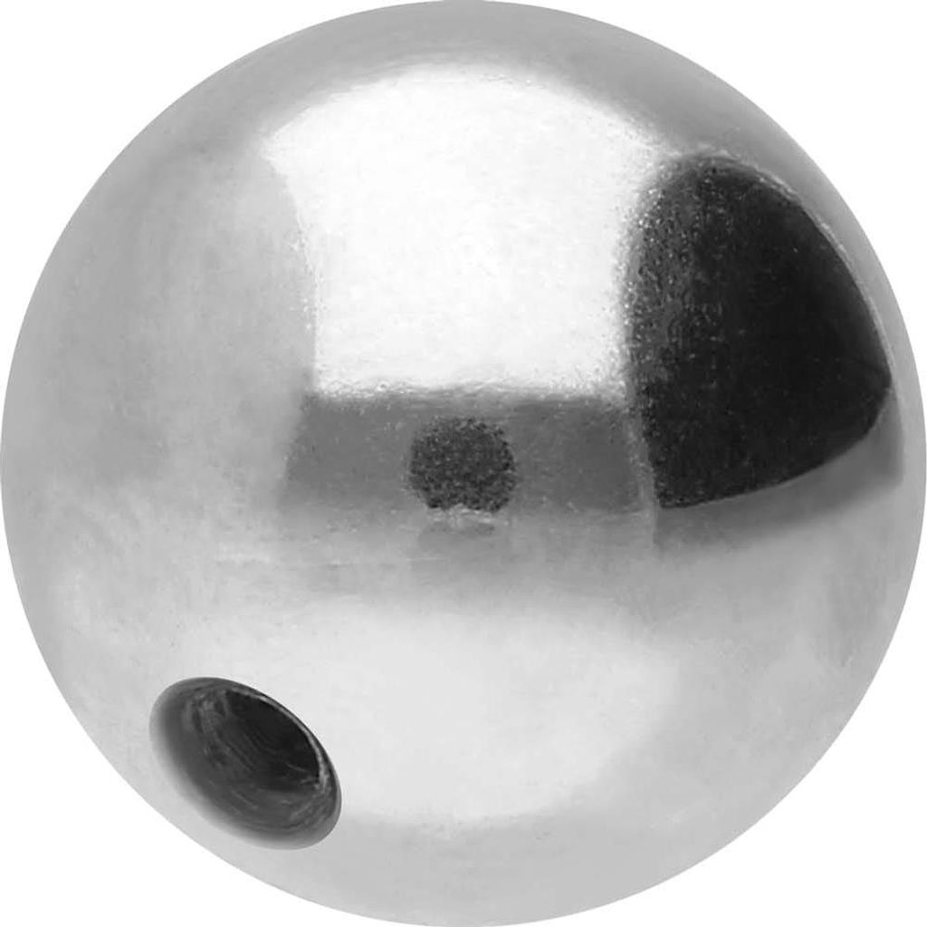 Piercing-Zubehör Chirurgenstahl Klemmkugel Silber Kugelgröße: 10mm