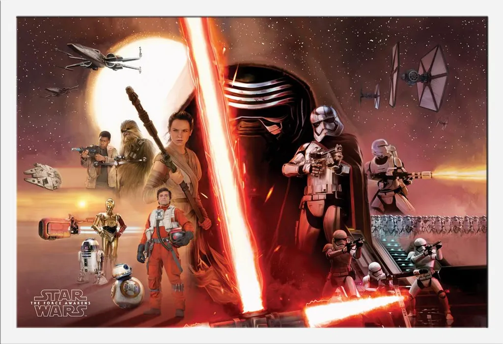 Poster Star Wars Episode 7 Galaxy Cornice Shinsuke Bianca - Setup Gaming