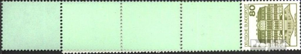 Briefmarken BRD (BR.Deutschland) 1982 Mi 1140A I R Endfünferstreifen postfrisch Burgen und Schlösser