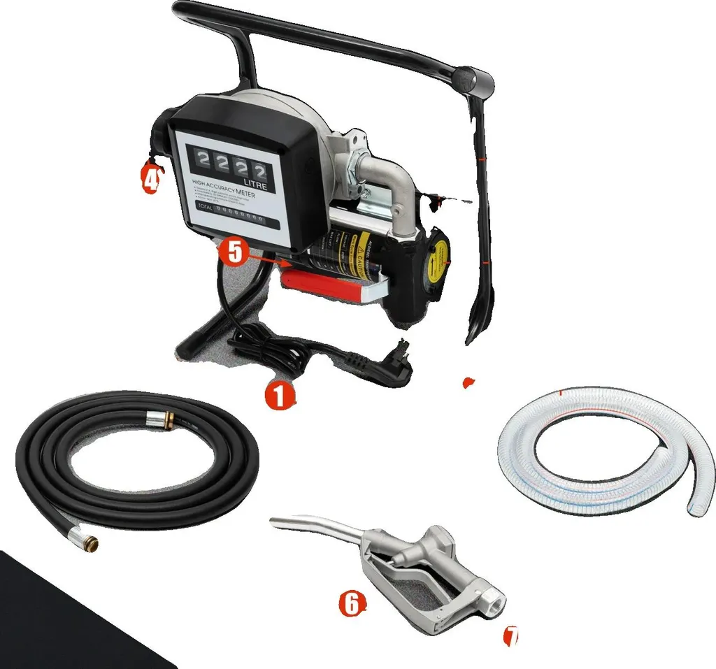 Pompe à carburant électrique 220V 200W débit 45L/min pour diesel et fioul