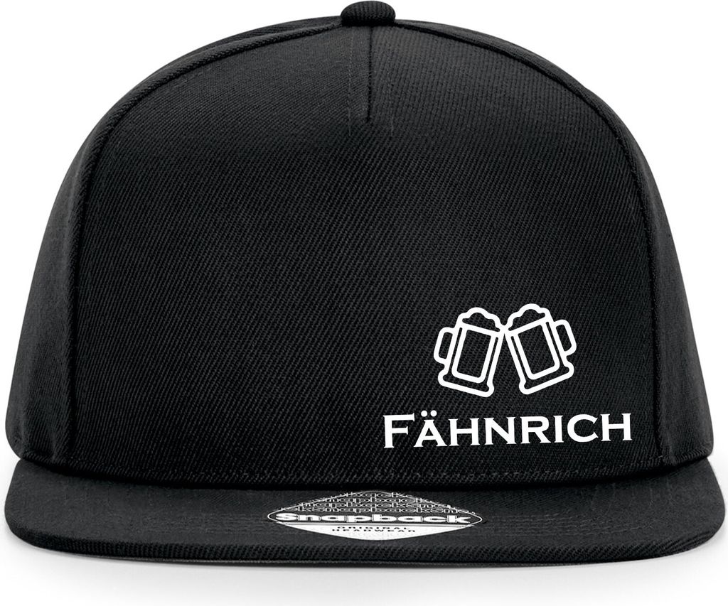 Huuraa Cappy Mütze Fähnrich Schützenfest Black Polyester Snapback Kappe Geschenkidee