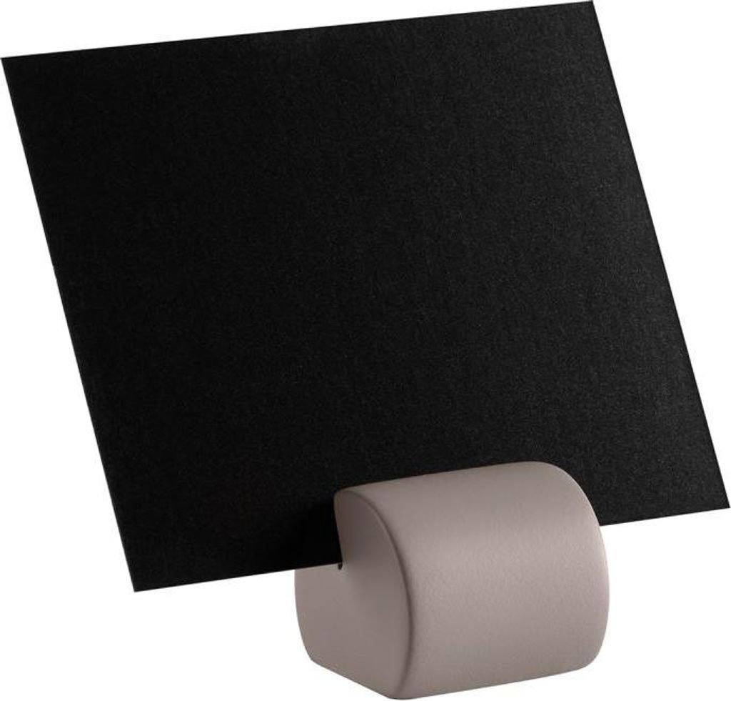 APS 71492 Kartenhalter, 4er-Set, Beton, inkl. 30 Beschriftungskarten schwarz + weiß (10 x 8 cm)