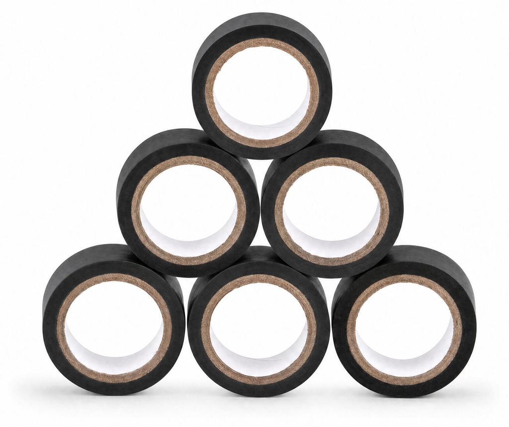 alca® Lot de rubans isolants noir, 6 rouleaux de 18 x 5 m, Image du produit 
