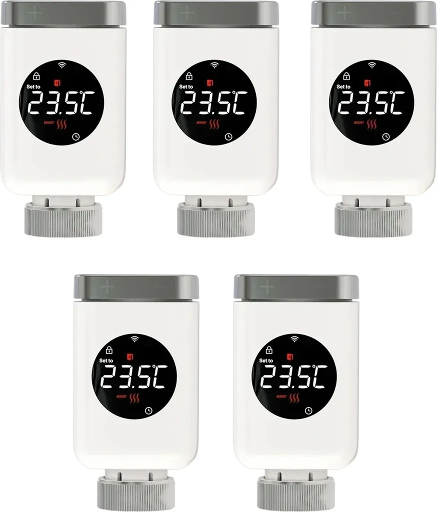 Vanne ZigBee radiateur avec contrôle vocal et application mobile, pack de 5