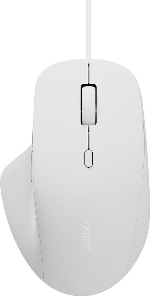 RAPOO N500Silent.WHITE Wired Optical Mouse Produktbild 