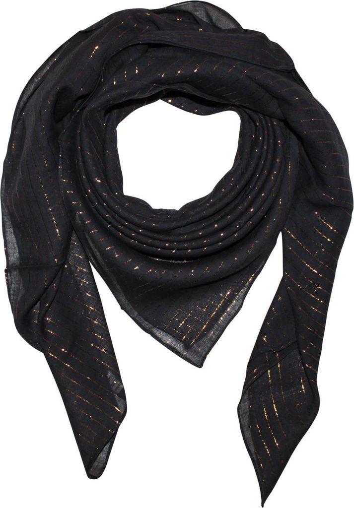Baumwolltuch - grau - anthrazit Lurex gold - quadratisches Produktbild 
