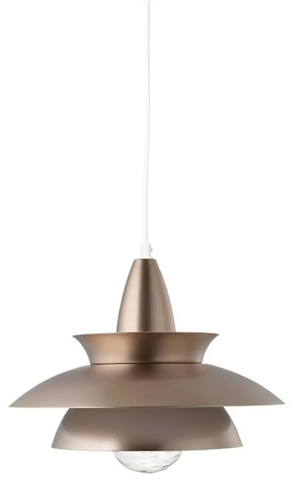 Suspension ACA Lighting KS07881PCG Design Industriel en Cuivre et Gris