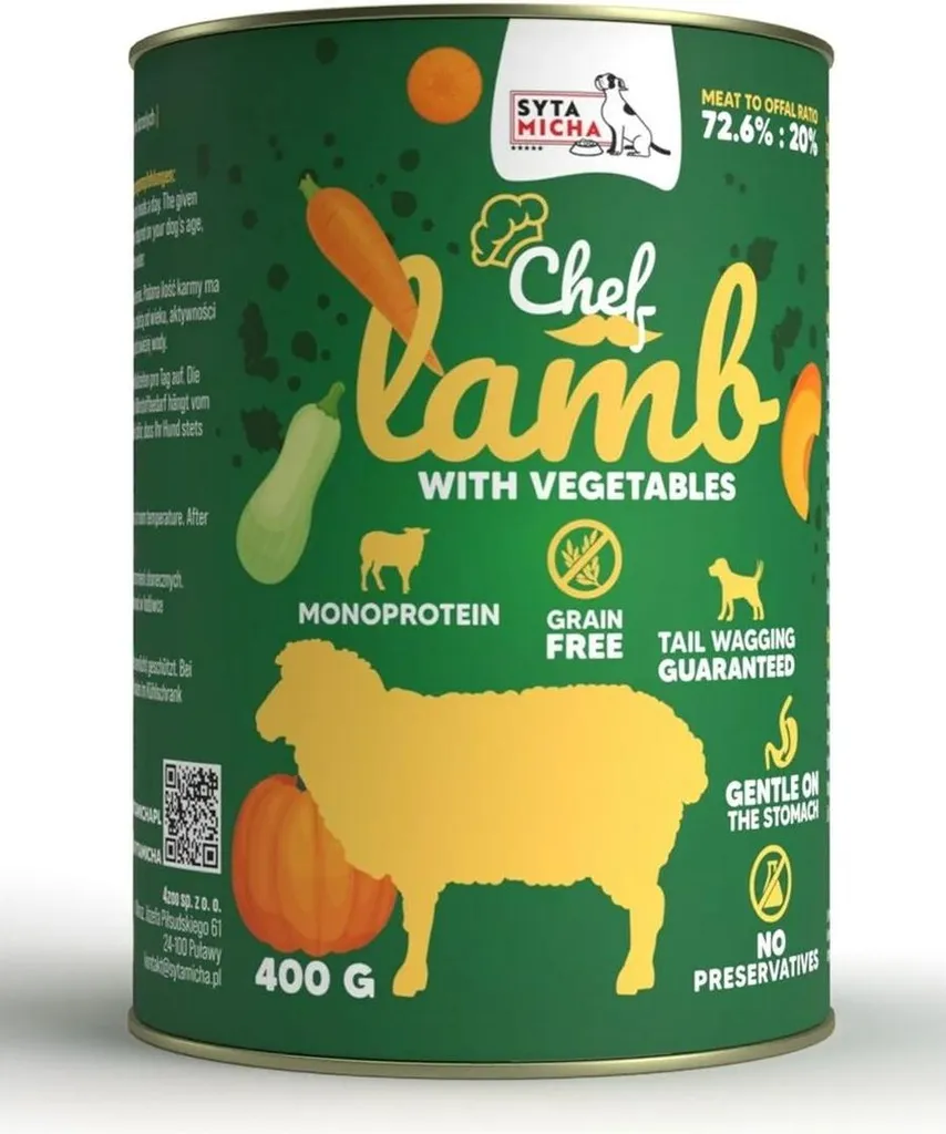 Syta Micha Lamb 400g: Gourmet Wet Food per il Benessere del Cane