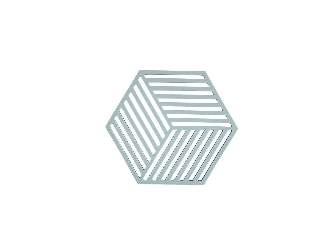 Zone Denmark Untersetzer Hexagon Fog Blue, Silikon, Blau, 16 x 14 cm, 31598