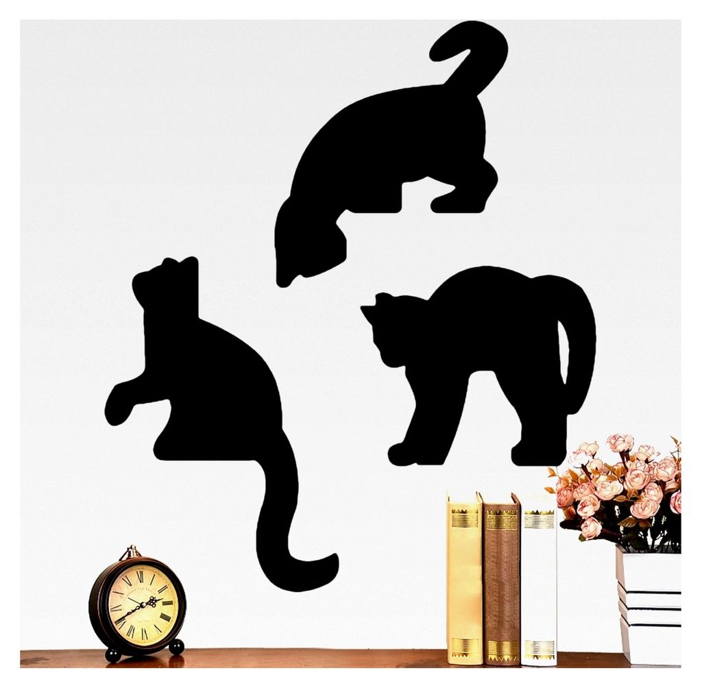 Türstürze mit schwarzer Katze | Niedliche Tierumrisse als Wanddekoration für Wohnzimmer, Büro und Gastronomie