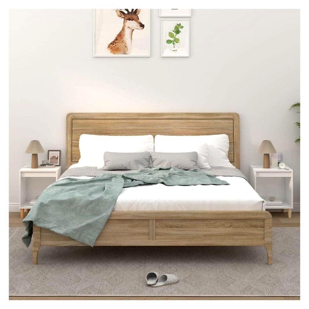 Nachttische 2 Stück Hochglanz Weiß 40x35x50 cm mit Stauraum und stabiler Oberplatte, Beistelltische aus Holzwerkstoff für Wohnzimmer und Schlafz...