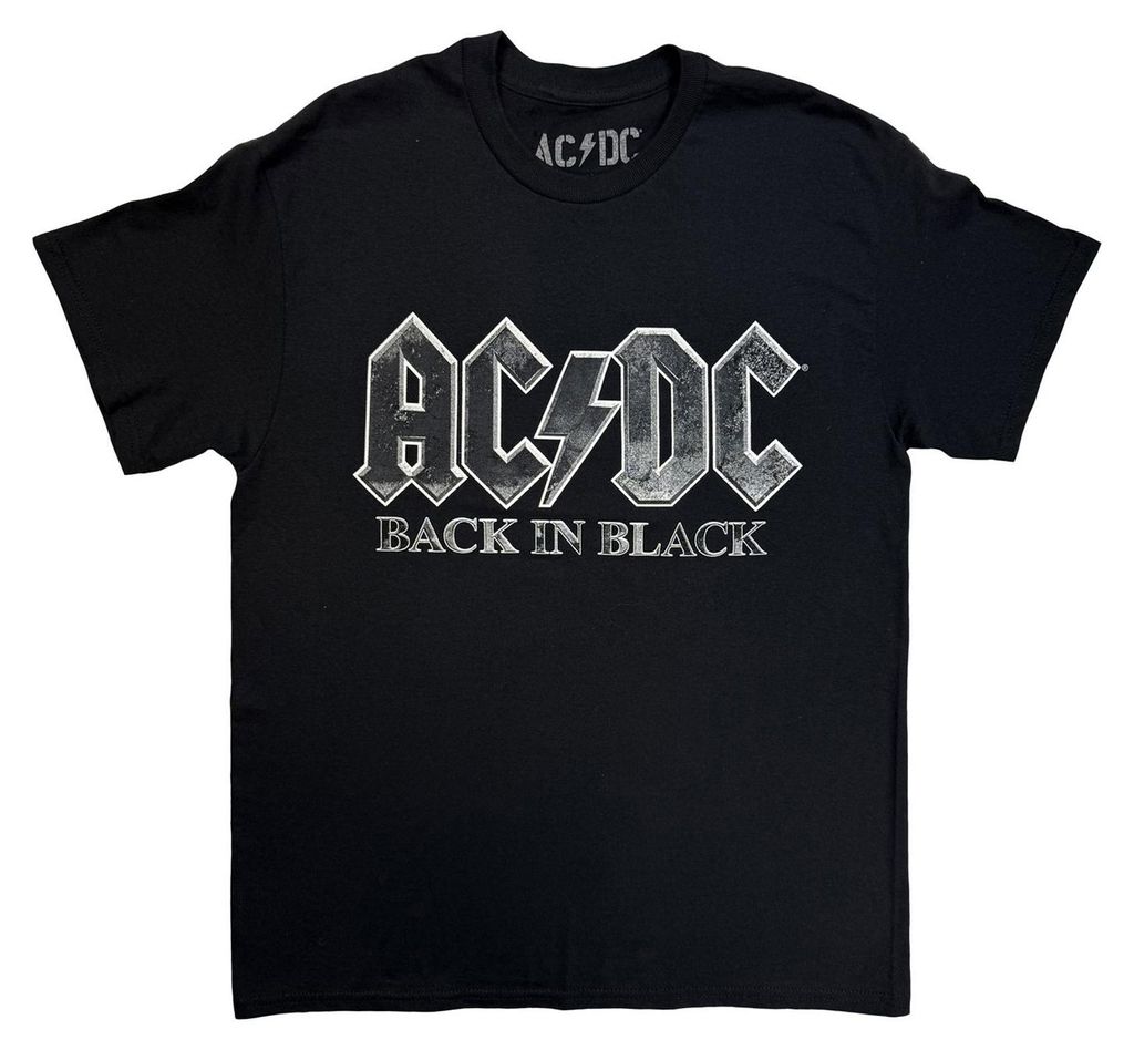 AC/DC - "Back In Black EU Tour ́25" T-Shirt für Herren/Damen Uni RO16344 (XXL) (Schwarz)