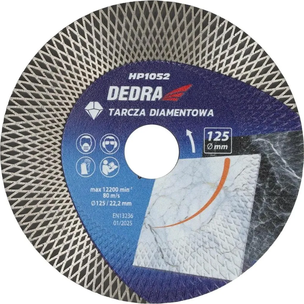 Disque diamant 125 mm spécial découpe de losanges et formes géométriques