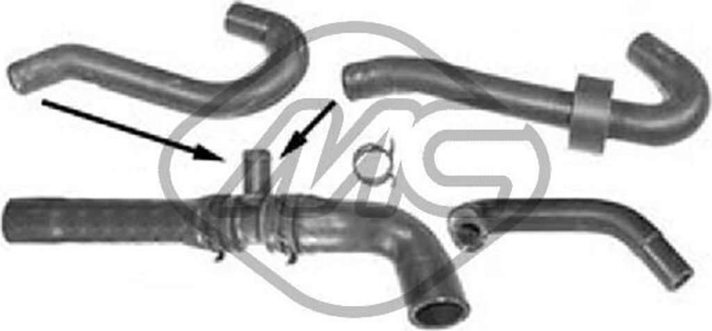 Metalcaucho Wärmetauscher-Schlauch Heizungsschlauch 09314 für VW PASSAT Variant (3B5) 0,39kg 390g