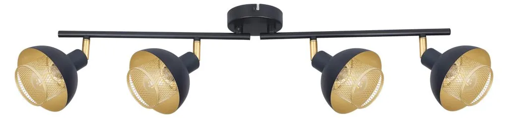 Luminaire Plafonnier SAVIO SPL-27357-4-BK-GD : Finissez-en avec l'Ombre