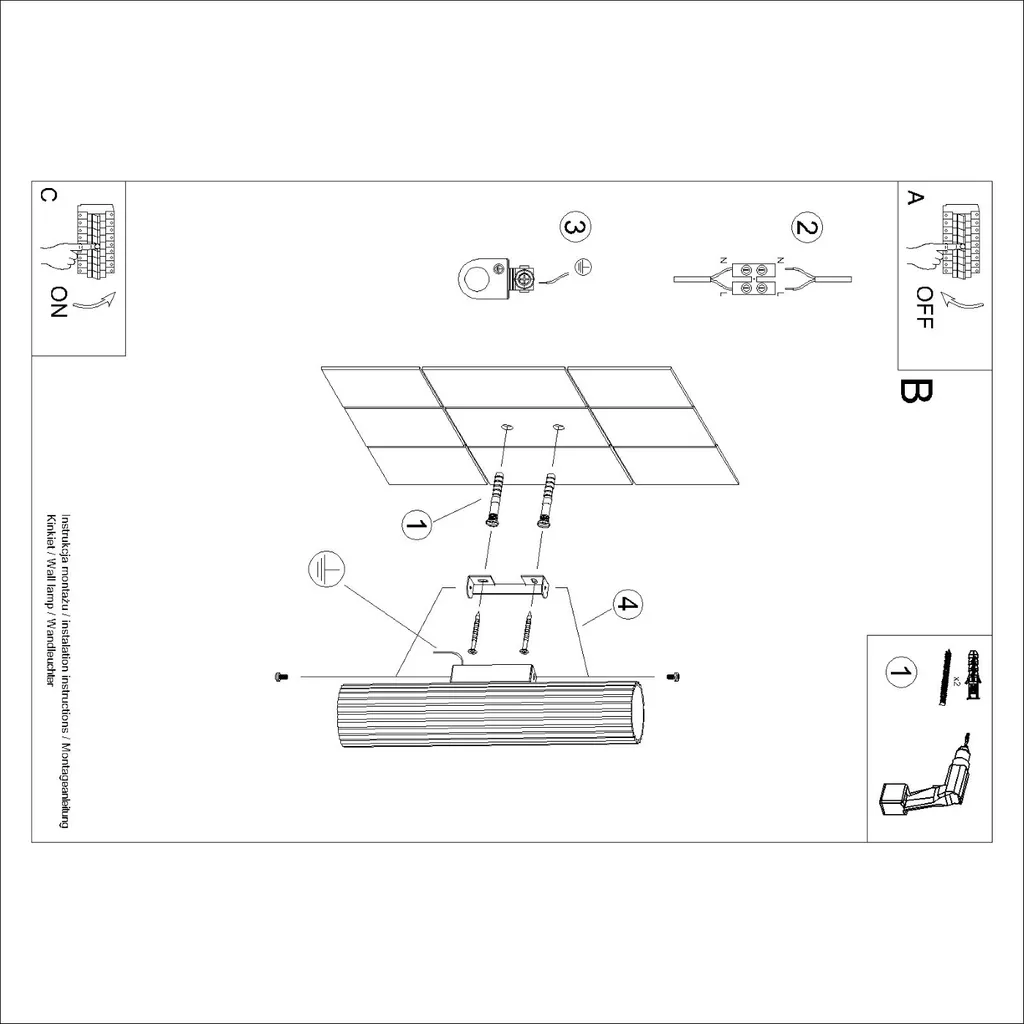 Applique murale double diffusion blanche en aluminium KARBON 30cm - 8