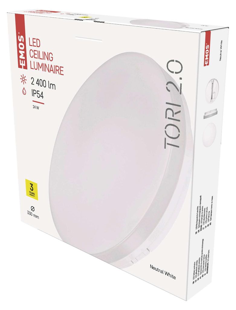 LED svítidlo TORI 33 cm, 24 W, neutrální bílá, IP54