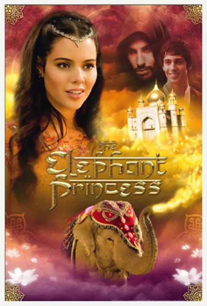 Affiche Elephant Princess avec cadre Shinsuke® blanc en acrylique 61x91,5