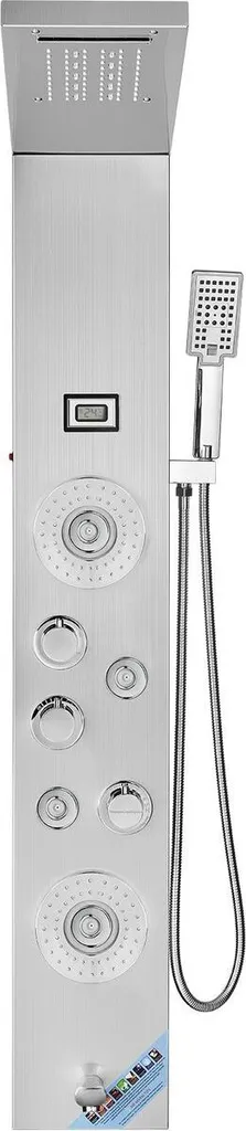 Panneau de Douche LED en Acier Inoxydable avec 6 Modes et Affichage LCD
