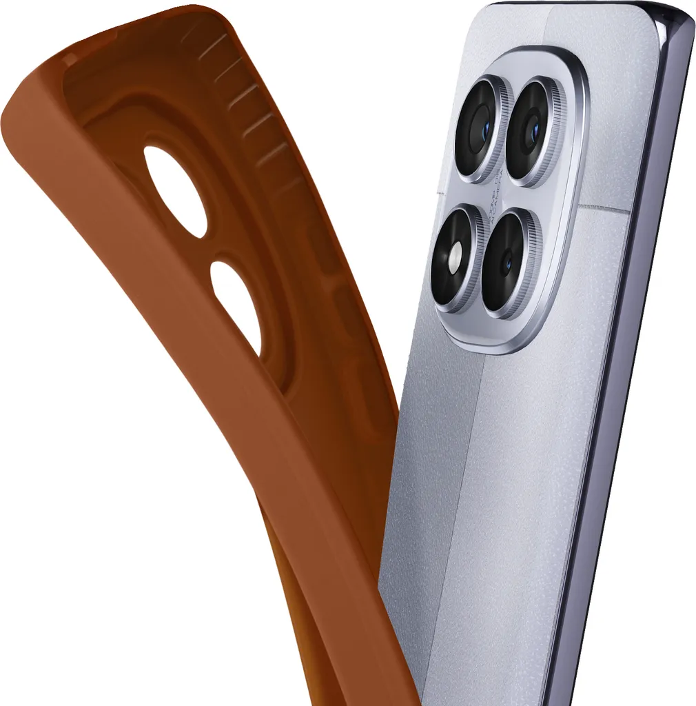 Custodia Avizar Silicone Marrone Redmi Note 14 Pro/Pro+ Protetta - 4