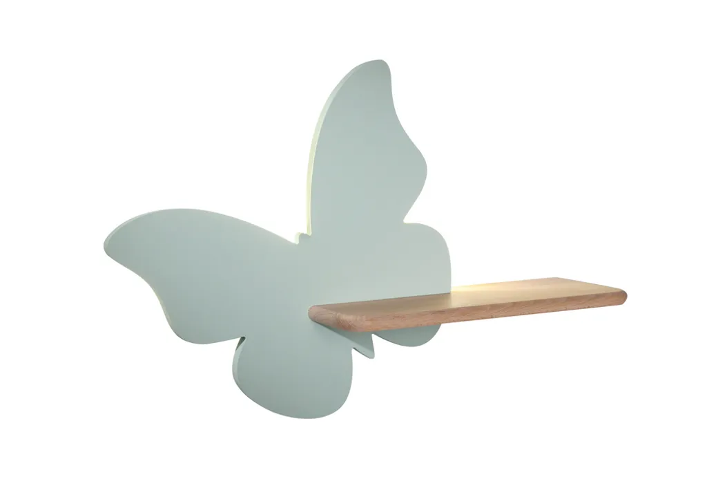 Applique murale verdâtre Papillon Regal 5W finition métal durable