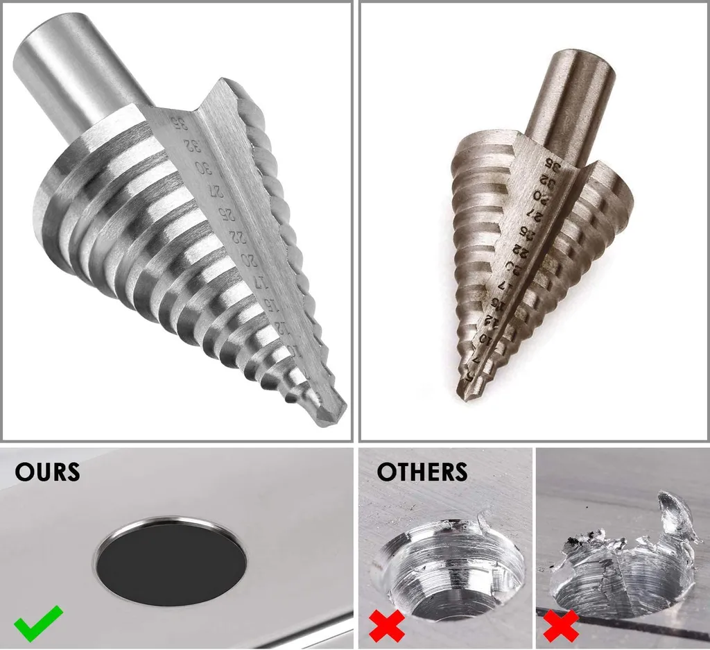 HSS Profi Stufenbohrer 5mm-35mm Schälbohrer Konusbohrer Kegelbohrer Fräser HSS Profi Stufenbohrer 5mm-35mm Schälbohrer Konusbohrer Kegelbohrer Fräser