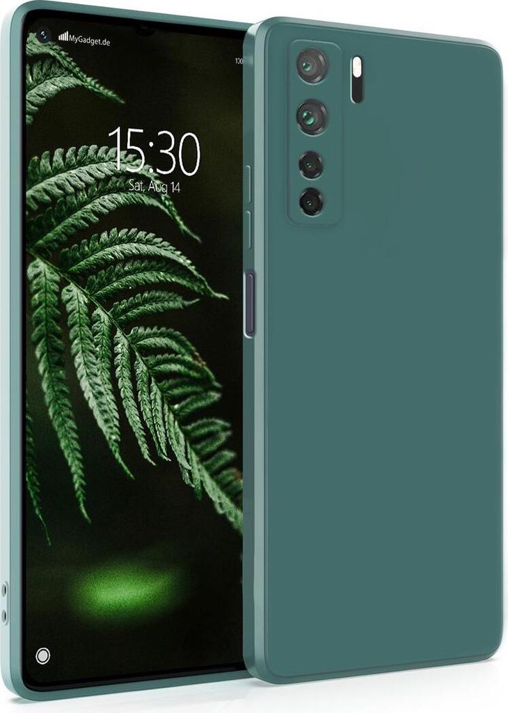 Hülle für Huawei P40 Lite 5G - Handyhülle mit Kameraschutz Cover aus Silikon in Olivgrün