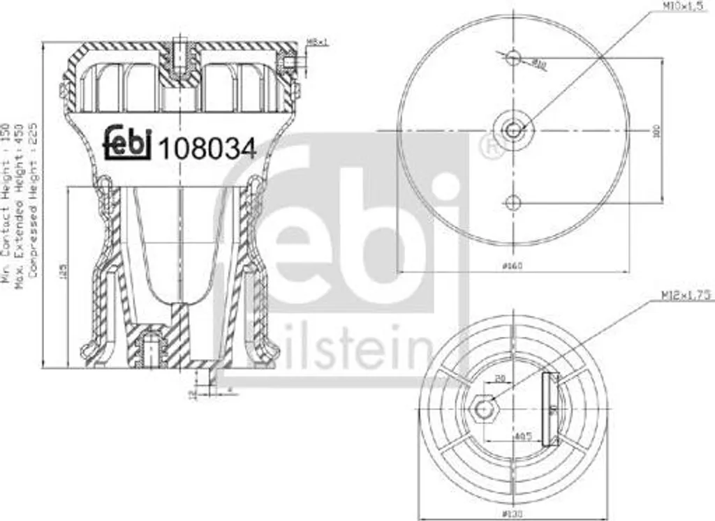 Stop aux fuites d'air : Manchon suspension Febi 108034 pour Daily OE