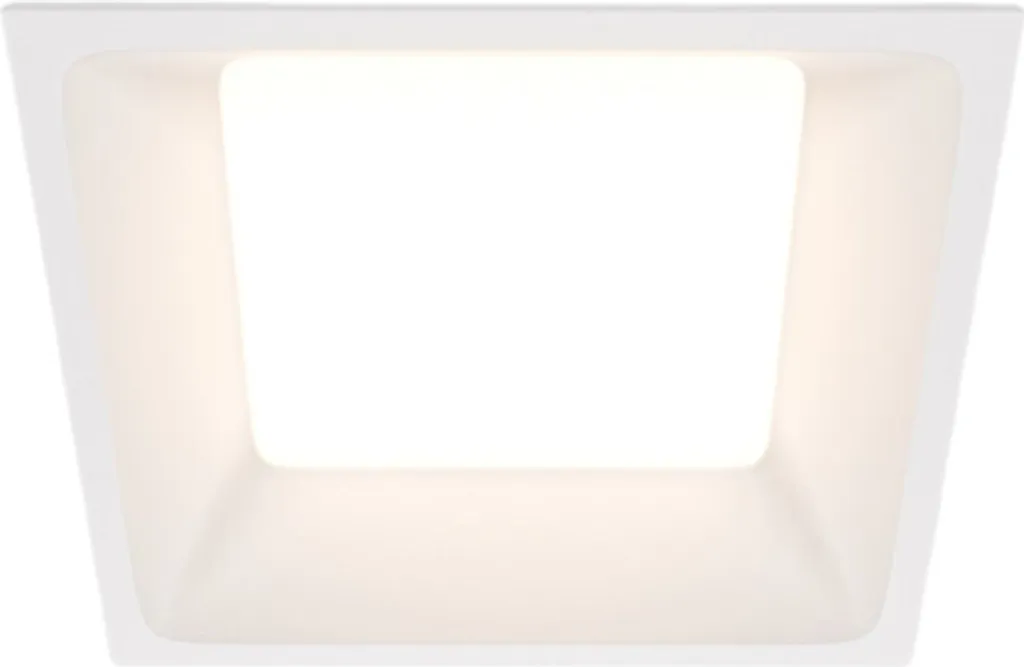 Spot LED encastrable carré blanc IP44 pour salle de bain Maytoni 12W