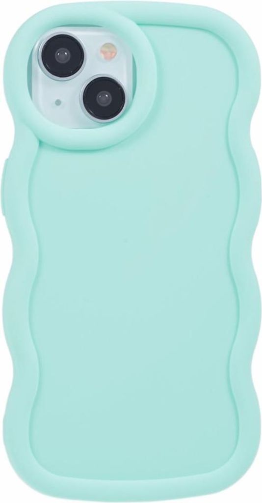 Hülle für Apple iPhone 15 - Phonesta Wavy Silikon Back Cover - Minzgrün