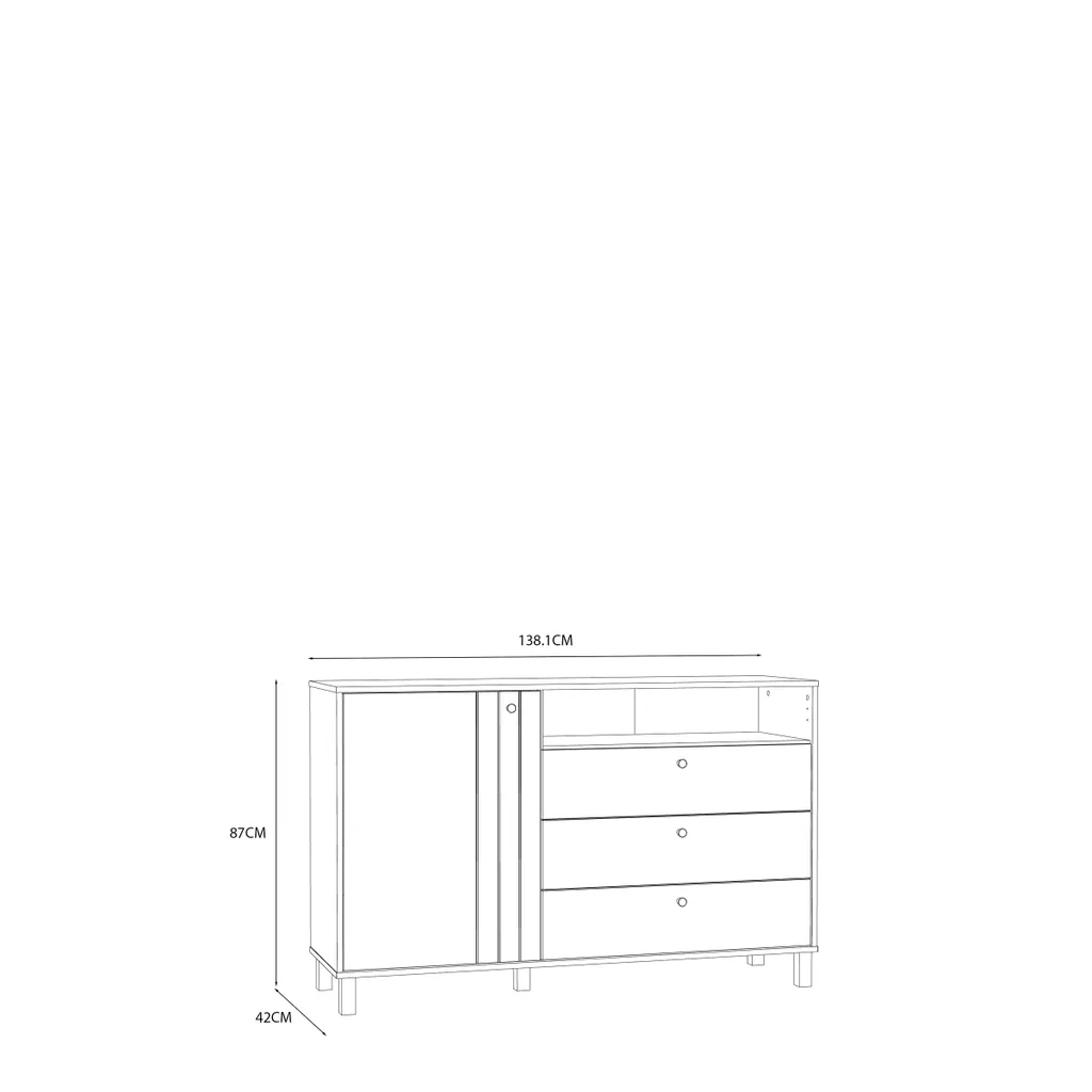 Commode KILLARNEY 138cm : Rangez tout sans encombrer l'espace - 6