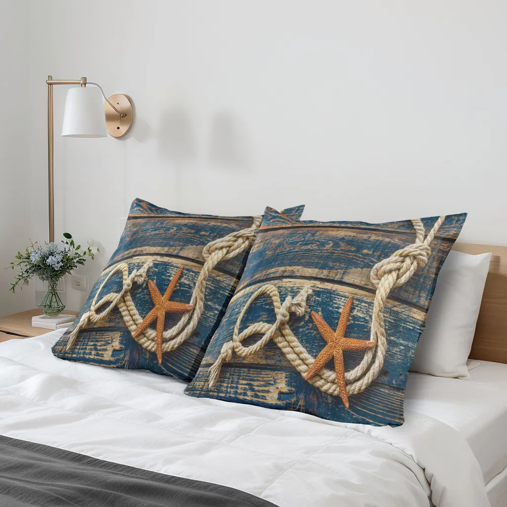 Fodere Cuscino 80x80 ABAKUHAUS Marittime Blu Notte Set 2 Pezzi